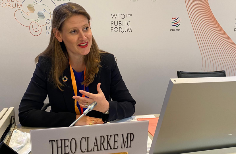 Theo Clarke MP at the World Trade Organisation