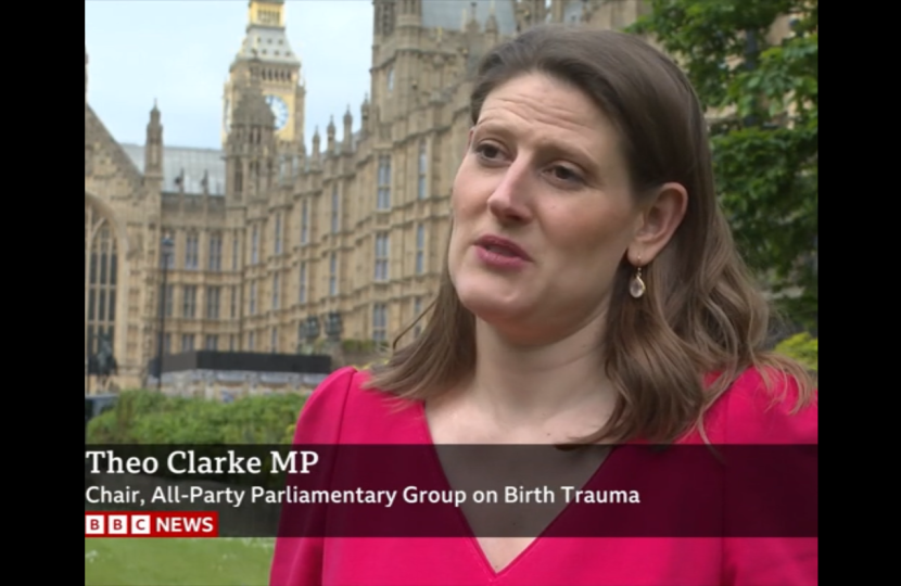 Theo Clarke MP interviewed by BBC 4 O'Clock News