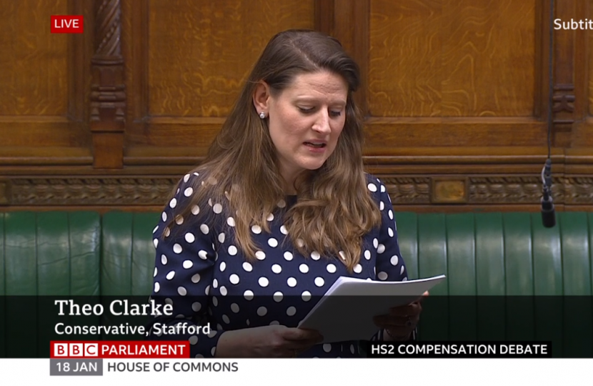 Theo Clarke MP Speaking in HS2 Compensation Debate