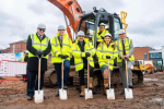 Theo Clarke MP at the groundbreaking ceremony of Stafford College's Skills and Innovation Centre