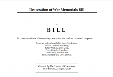 Desecration of War Memorials Bill