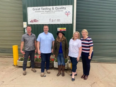 Theo Clarke MP at Littywood Farm