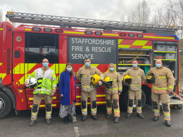 Theo Clarke MP and Staffordshire Fire and Rescue Service