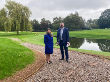 Theo Clarke MP and HS2 Minister visiting affected sites in Stafford