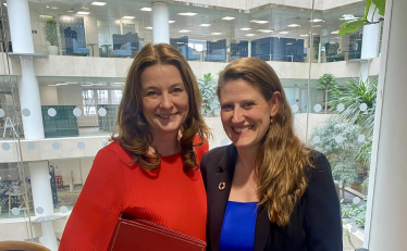 Theo Clarke MP and the Education Secretary during her first meeting as Parliamentary Private Secretary