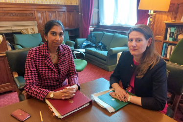 Theo Clarke MP meets Home Secretary Suella Braverman